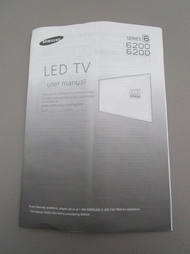 Samsung 40 6250 Series User Manual